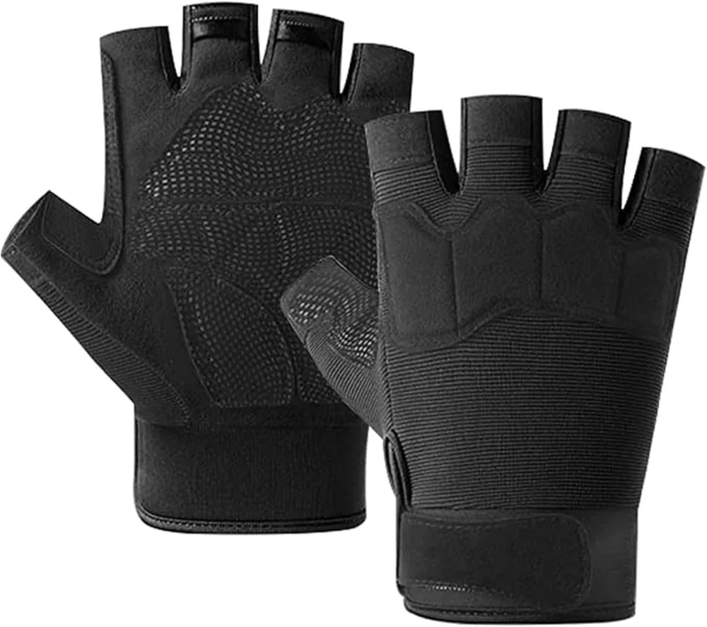 Fingerless Tactical Gloves Breathable Padded Grip