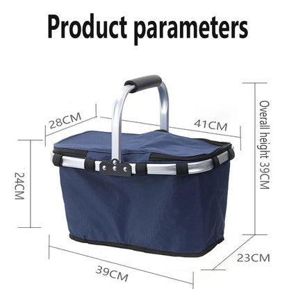 Portable Folding Insulated Picnic Basket – Keep Food Fresh