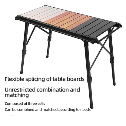 Adjustable Aluminum Folding Camping Table for Easy Outdoor Meals