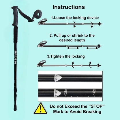 Collapsible Hiking Trekking Poles for Stable Walking