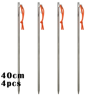Titanium Tent Stakes for Strong Windproof Camping
