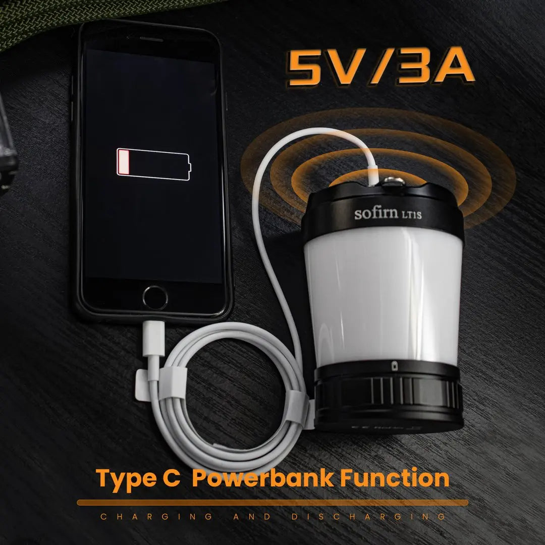 Rechargeable Camping Lantern USB-C with Power Bank
