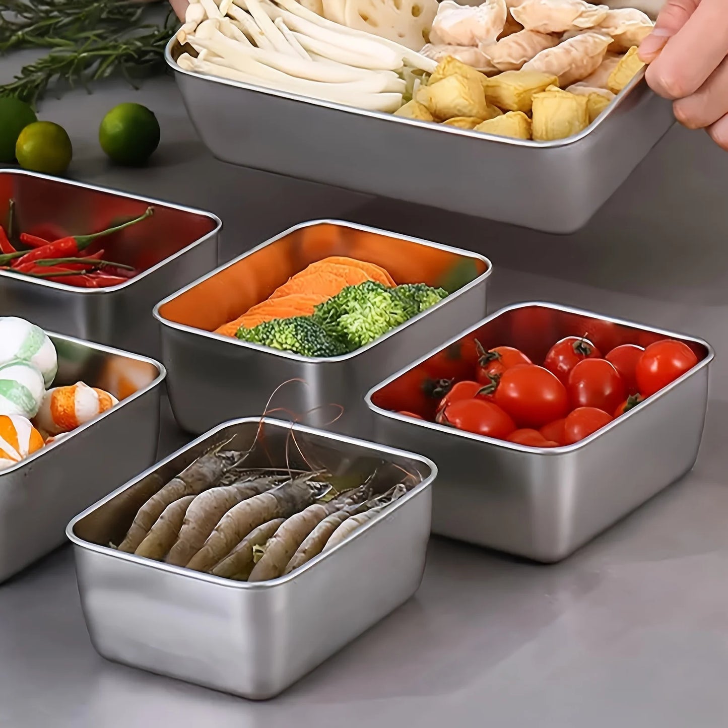 Stainless Steel Food Storage Containers Set for Leakproof Storage