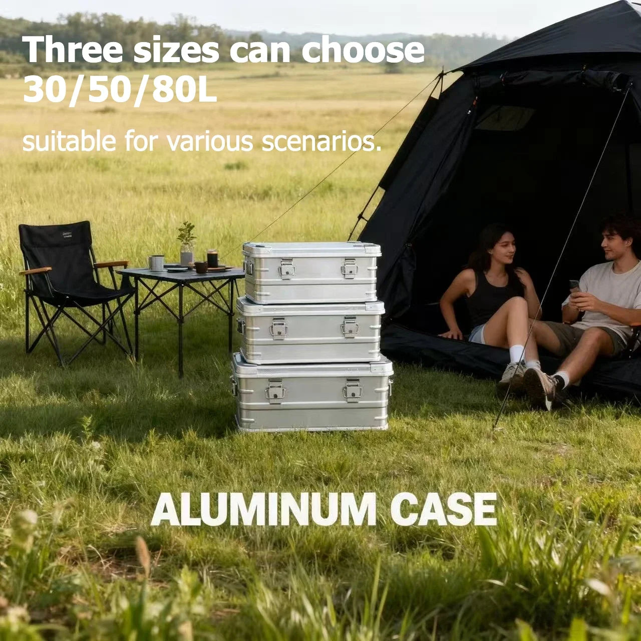 Aluminum Camping Storage Box for Secure Gear Organization