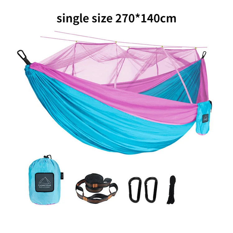 Camping Hammock with Mosquito Net – Portable & Breathable