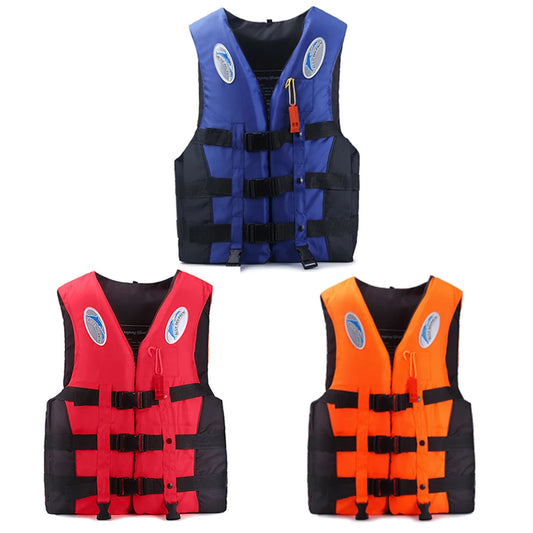 Outdoor Life Jacket with Whistle Adjustable Fit