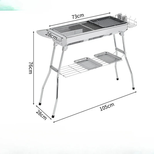 Portable Charcoal BBQ Grill – Large & Easy Setup