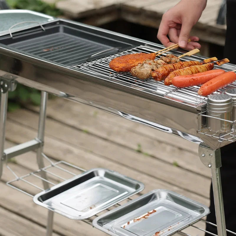 Portable Charcoal BBQ Grill – Large & Easy Setup