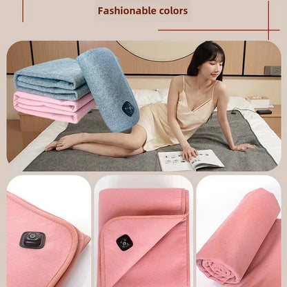 DC Heated Electric Blanket USB Portable 6-Area Warmth