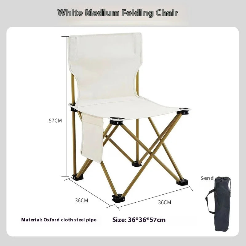 Portable Folding Camping Chair with Side Pocket