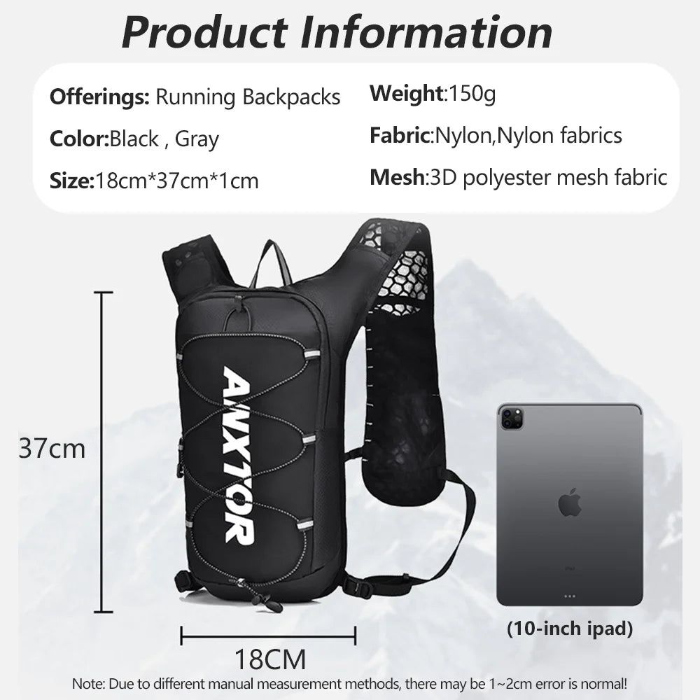 5L Running Hydration Backpack with Water Bag Pocket