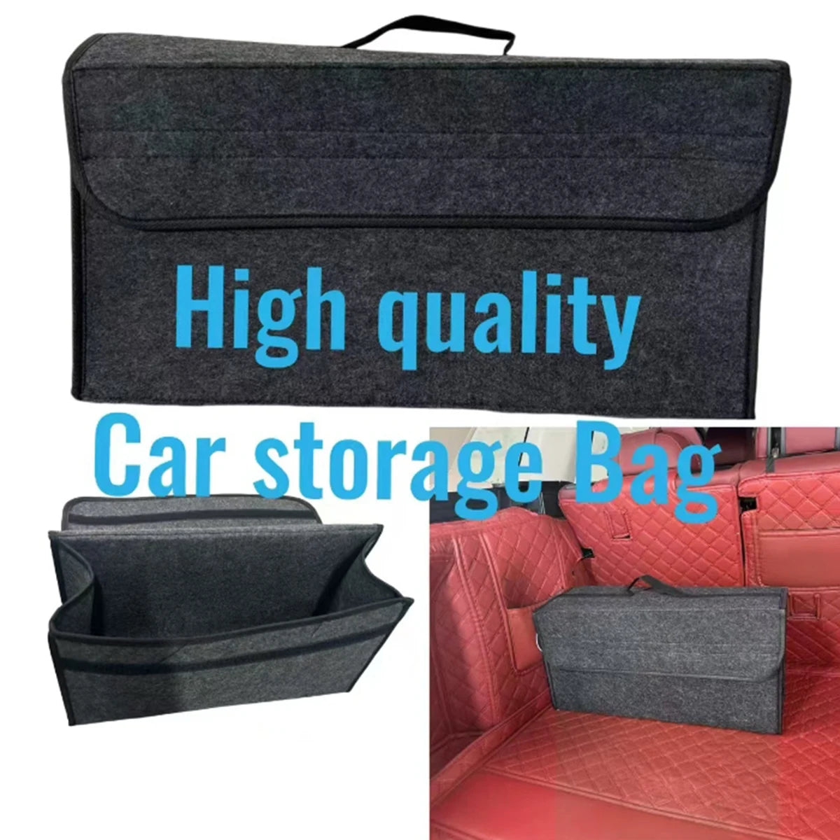 Car Trunk Organizer Felt Box – Anti Slip Storage