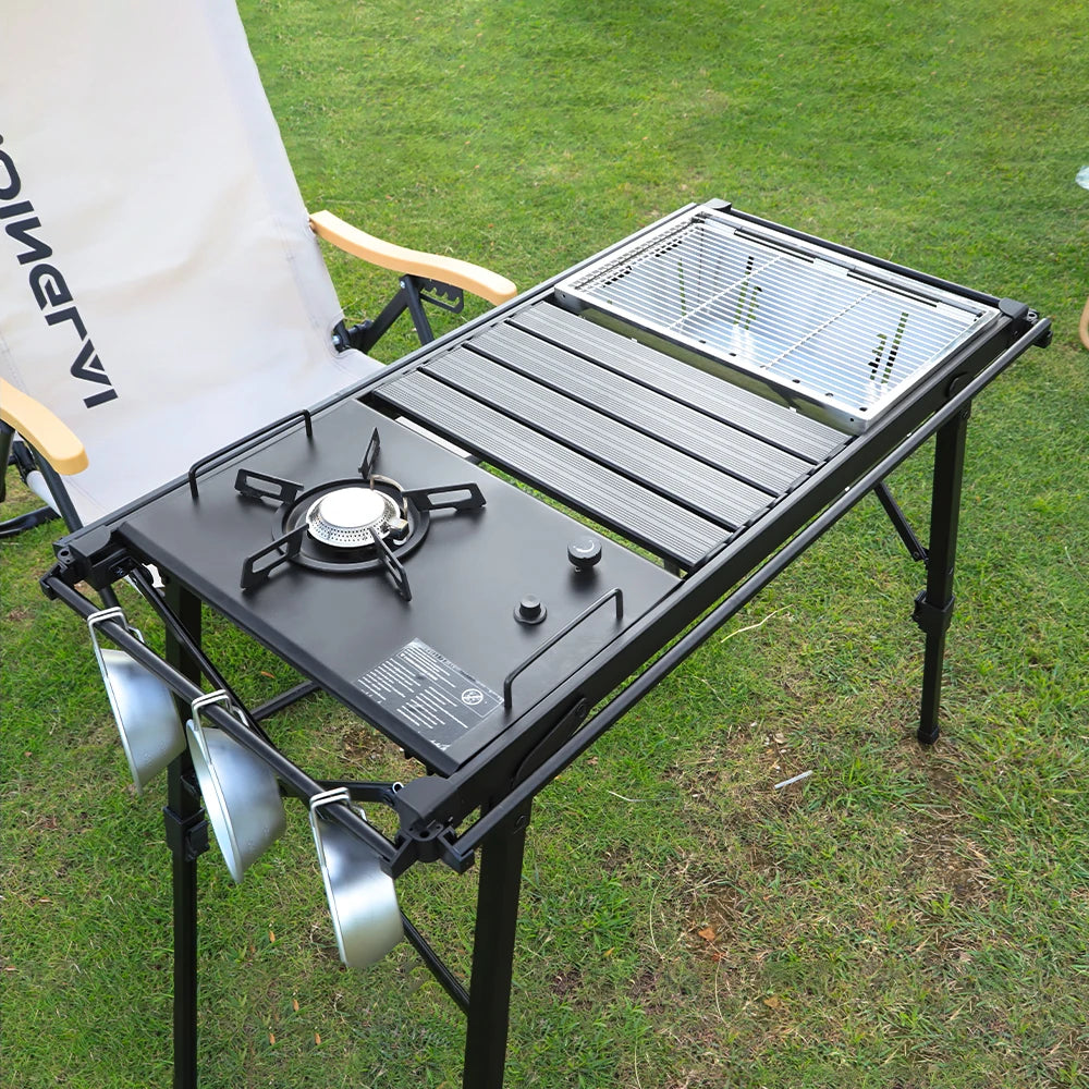 IGT Folding Camping Table – Portable BBQ Cooking Station