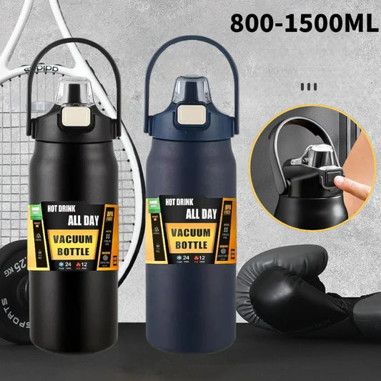 Stainless Steel Insulated Water Bottle 800-1500ML – Hot & Cold