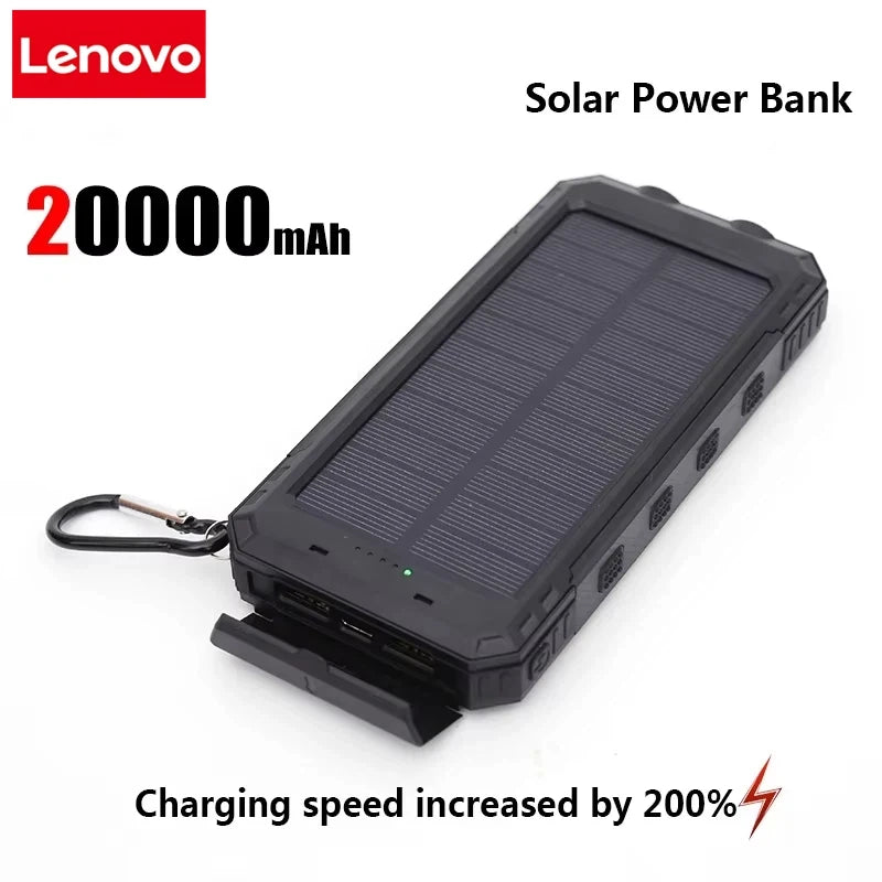 Solar Power Bank 50000mAh with Fast Charging & LED Light