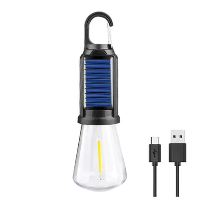 Solar Camping Lantern with Hook for Reliable Outdoor Light