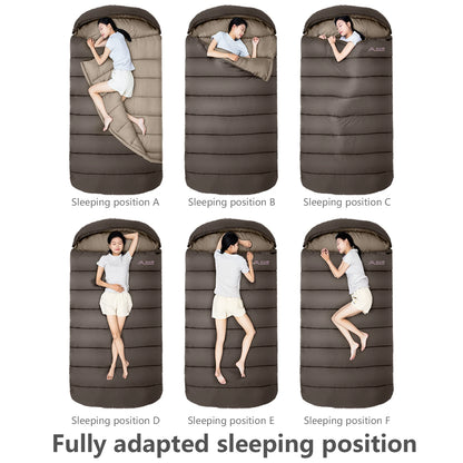 Extra Wide Camping Sleeping Bag for Comfort & Warmth