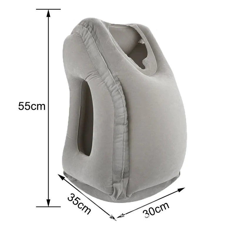Inflatable Travel Pillow with Chin Support Comfort