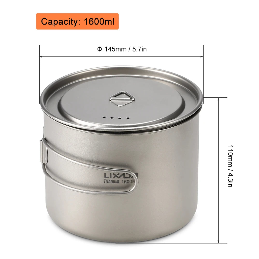Titanium Camping Cup Pot Ultralight for Hiking & Backpacking