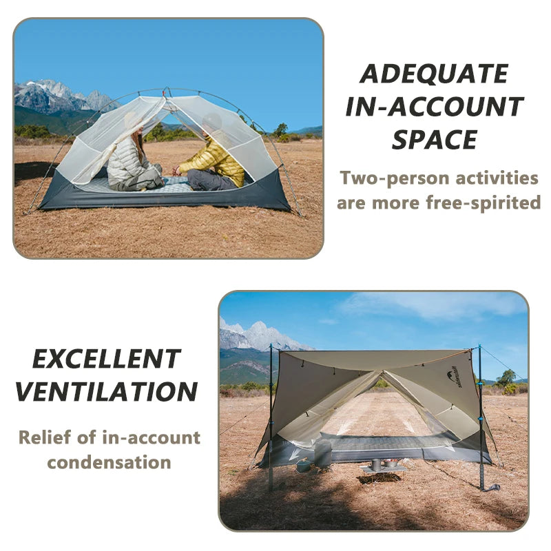Ultralight Backpacking Tent 2 Person Waterproof Hiking