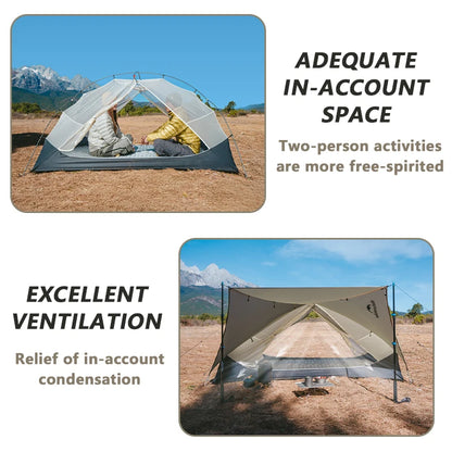Ultralight Backpacking Tent 2 Person Waterproof Hiking