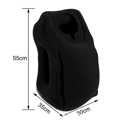 Inflatable Travel Pillow with Chin Support Comfort