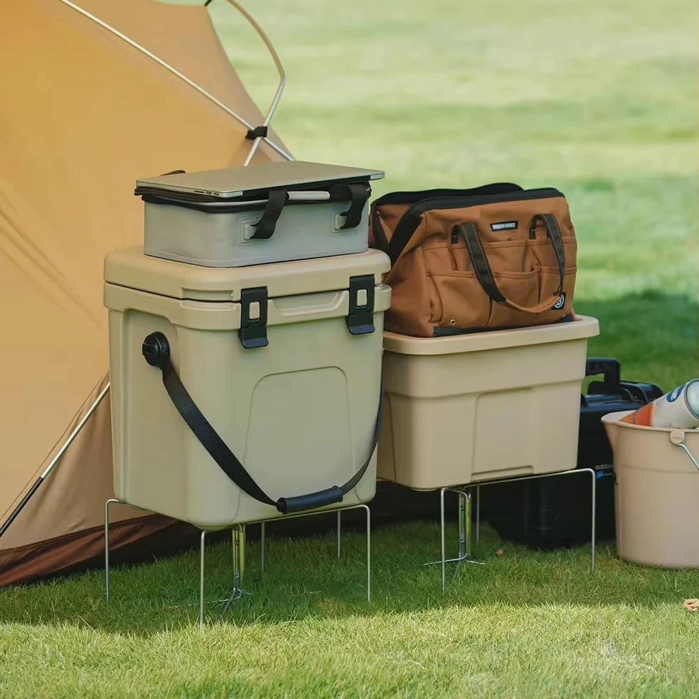 Camping Cooler Box Stand for Stable Elevated Storage