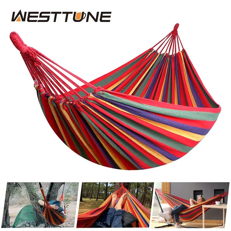 Canvas Camping Hammock 200kg Heavy Duty Comfort