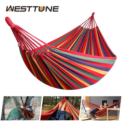Canvas Camping Hammock 200kg Heavy Duty Comfort