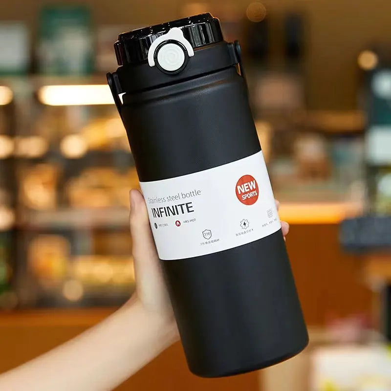 Stainless Steel Vacuum Thermos – Portable & Large Capacity