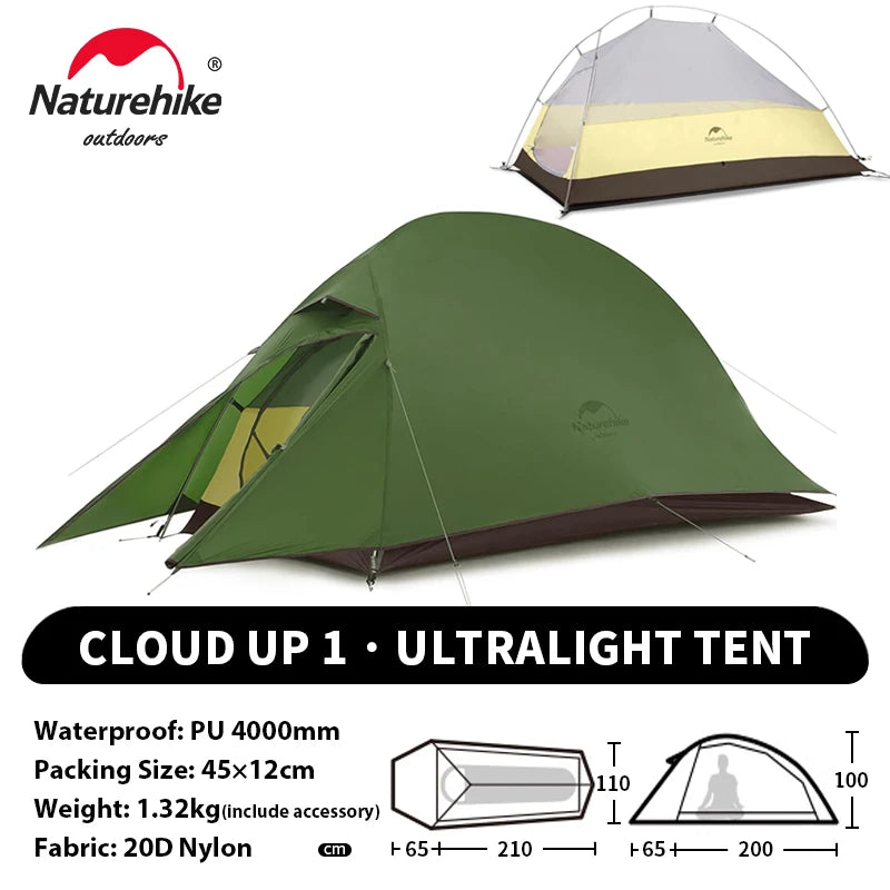 Ultralight Camping Tent Waterproof 2 Person Hiking Shelter