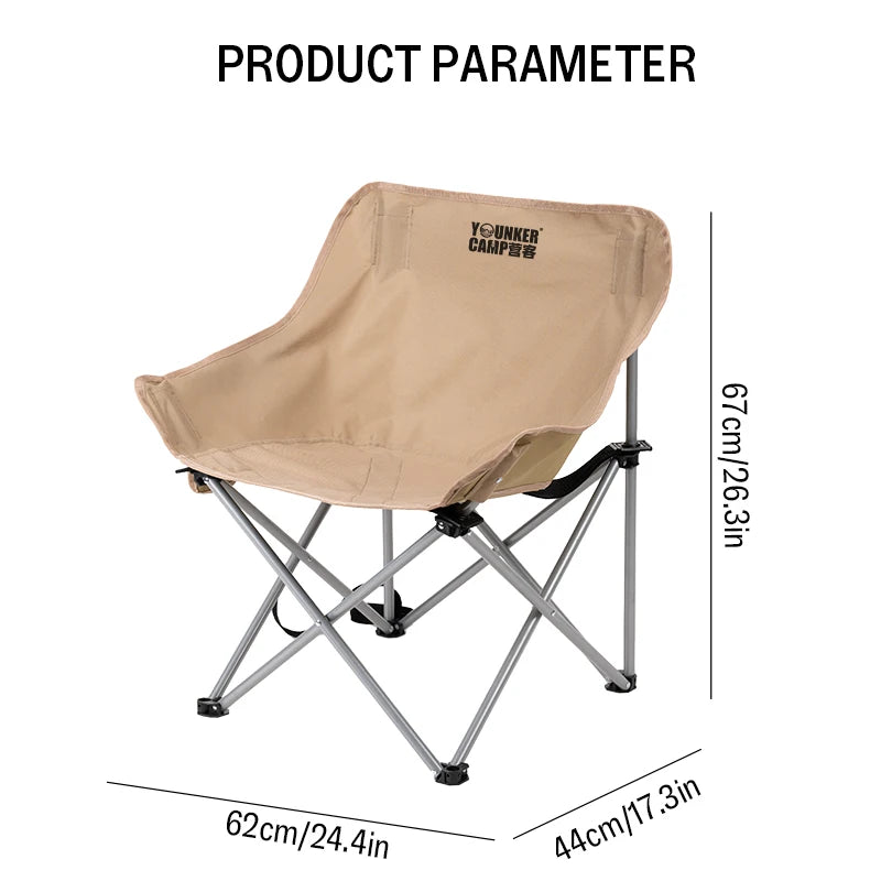 Folding Moon Camping Chair for Comfortable Outdoor Seating