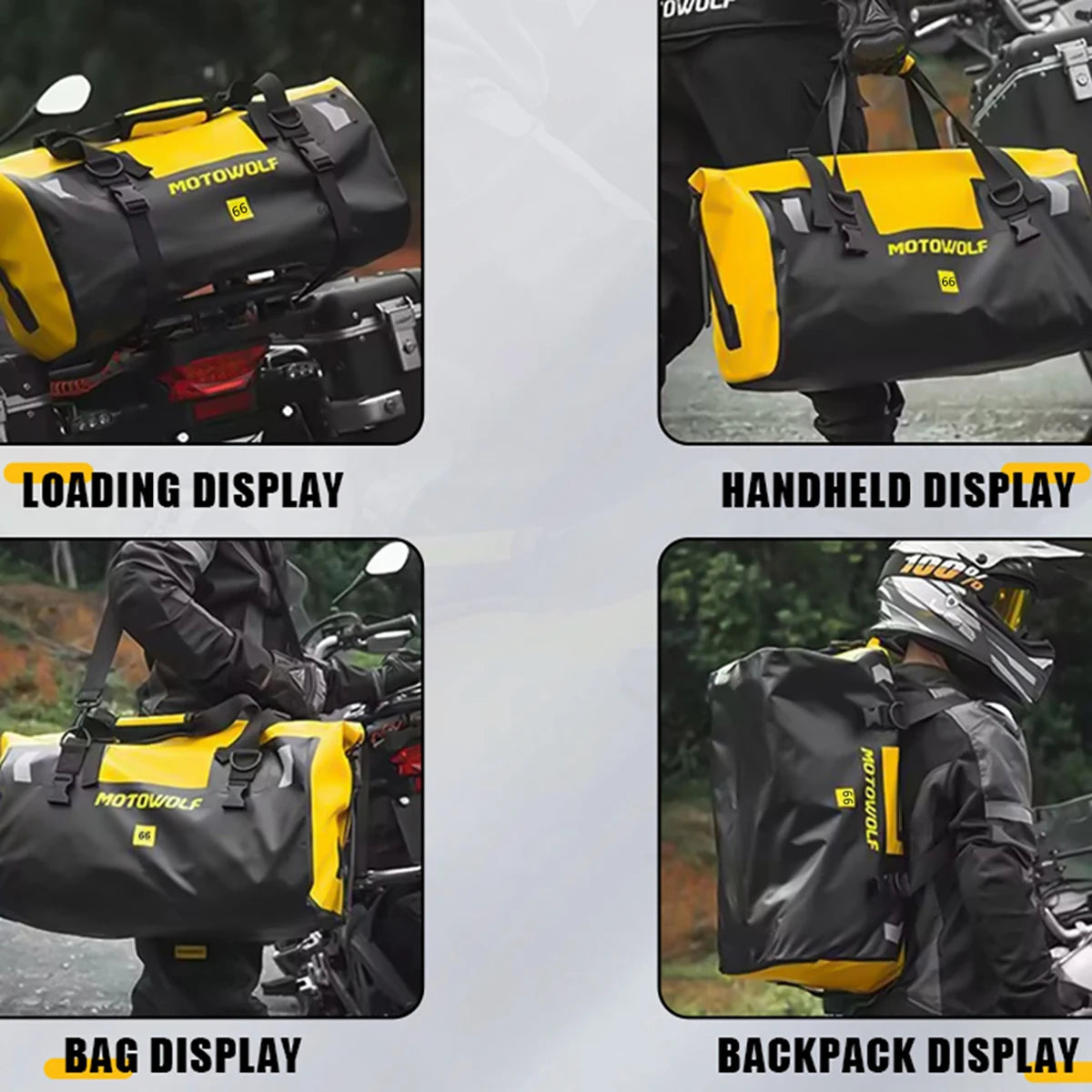 Waterproof Dry Duffle Bag 40L/66L with Reflective Safety
