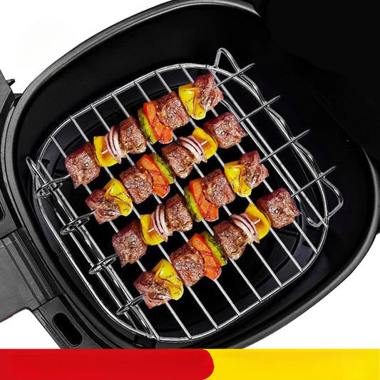 Outdoor Grill Set with Skewers & Stainless Steel Rack