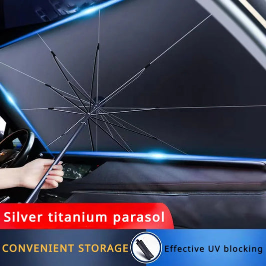 Car Sunshade – Retractable Windshield Heat Protection