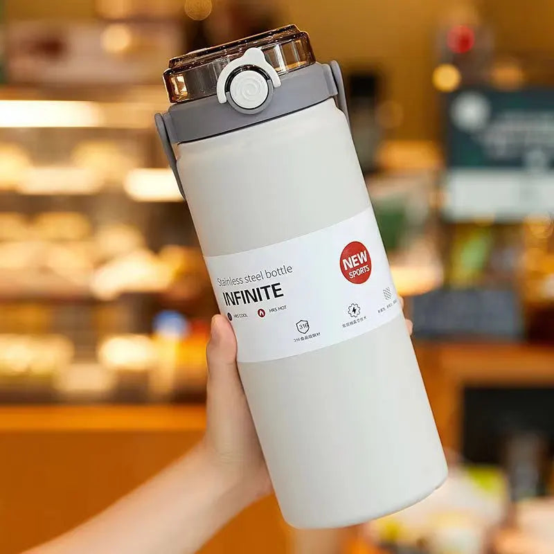 Stainless Steel Vacuum Thermos – Portable & Large Capacity