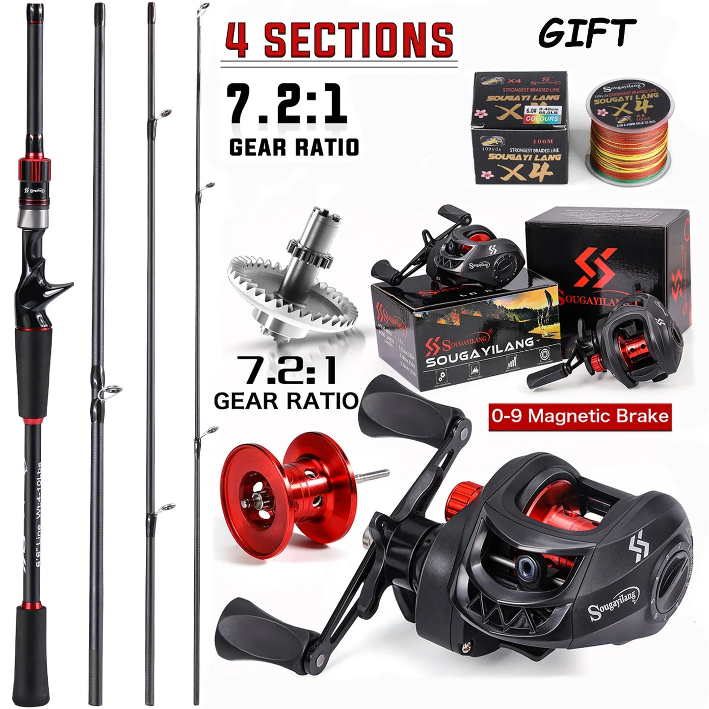 Carbon Fiber Fishing Rod Combo – Lightweight & Powerful
