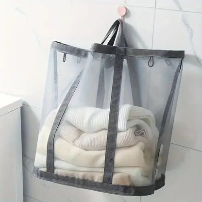 Foldable Mesh Laundry Basket – Large Capacity Organizer