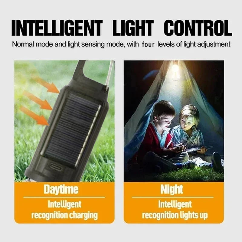 Solar Camping Lantern with Hook for Reliable Outdoor Light