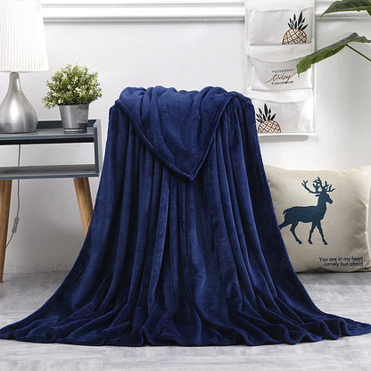 Coral Fleece Blanket – Soft Warm Throw for Travel & Picnic