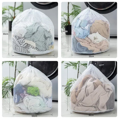 Mesh Laundry Bag Drawstring Large Capacity Organizer