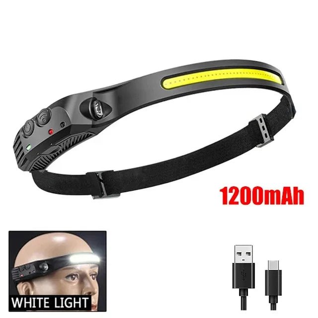Rechargeable LED Headlamp 230° Wide Beam Hands-Free