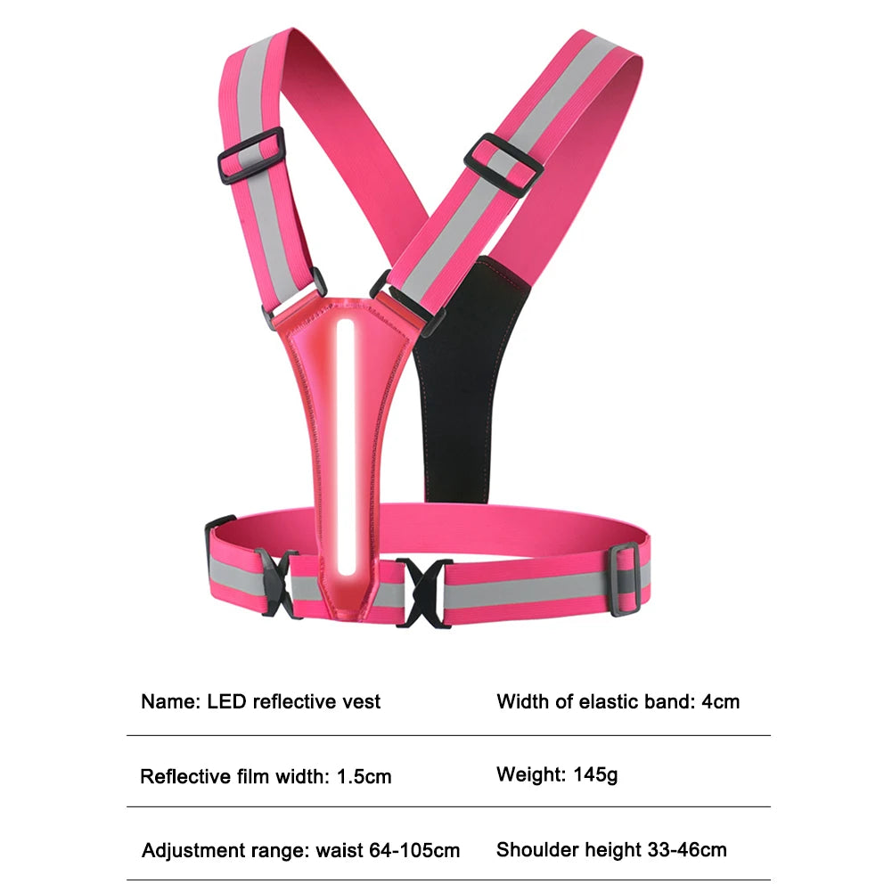 LED Reflective Running Vest – High Visibility Safety