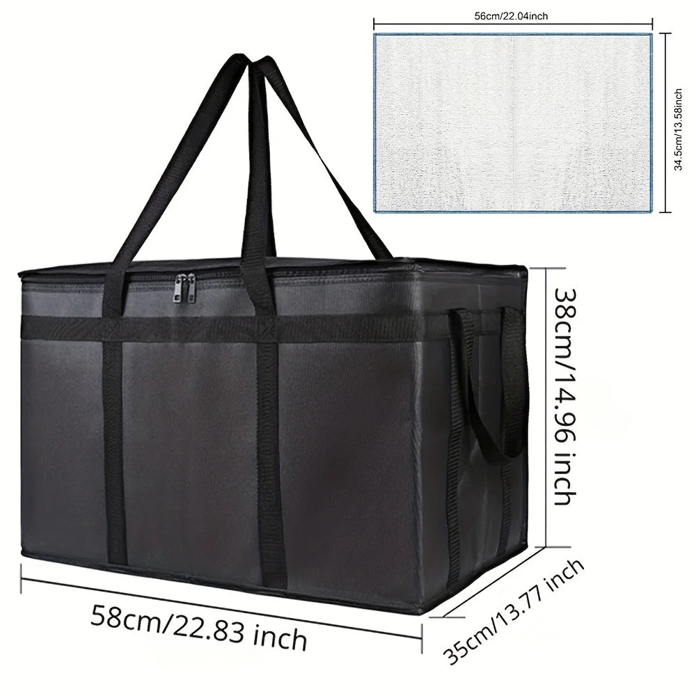 XXXL Insulated Pizza Delivery Bag – Large Capacity & Reusable