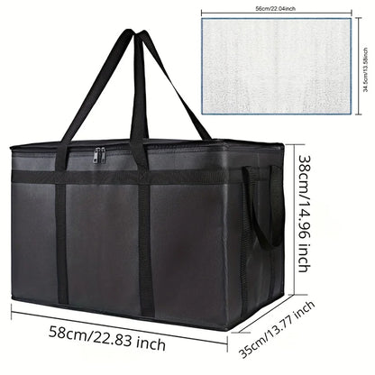 XXXL Insulated Pizza Delivery Bag – Large Capacity & Reusable