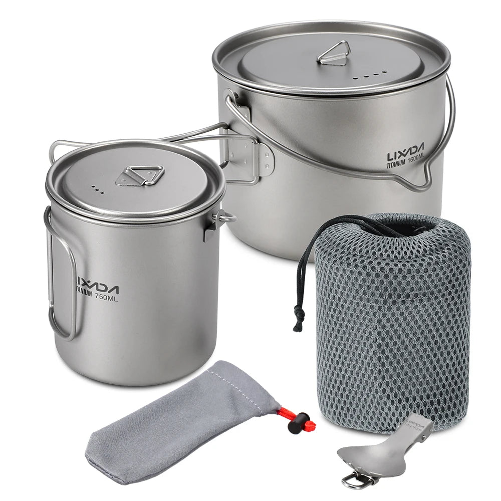 Titanium Camping Cup Pot Ultralight for Hiking & Backpacking