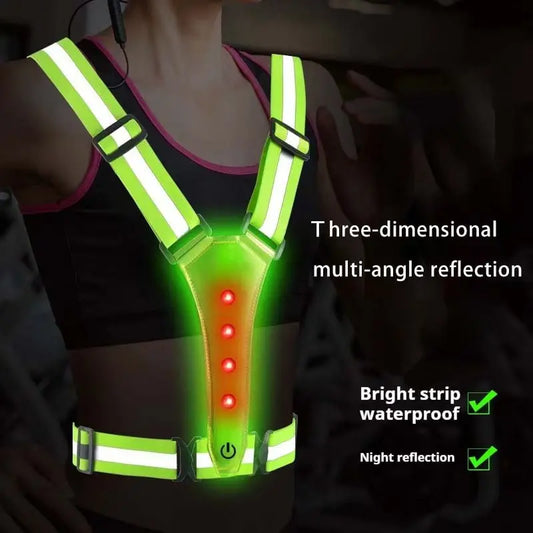 LED Running Vest for High Visibility Night Safety