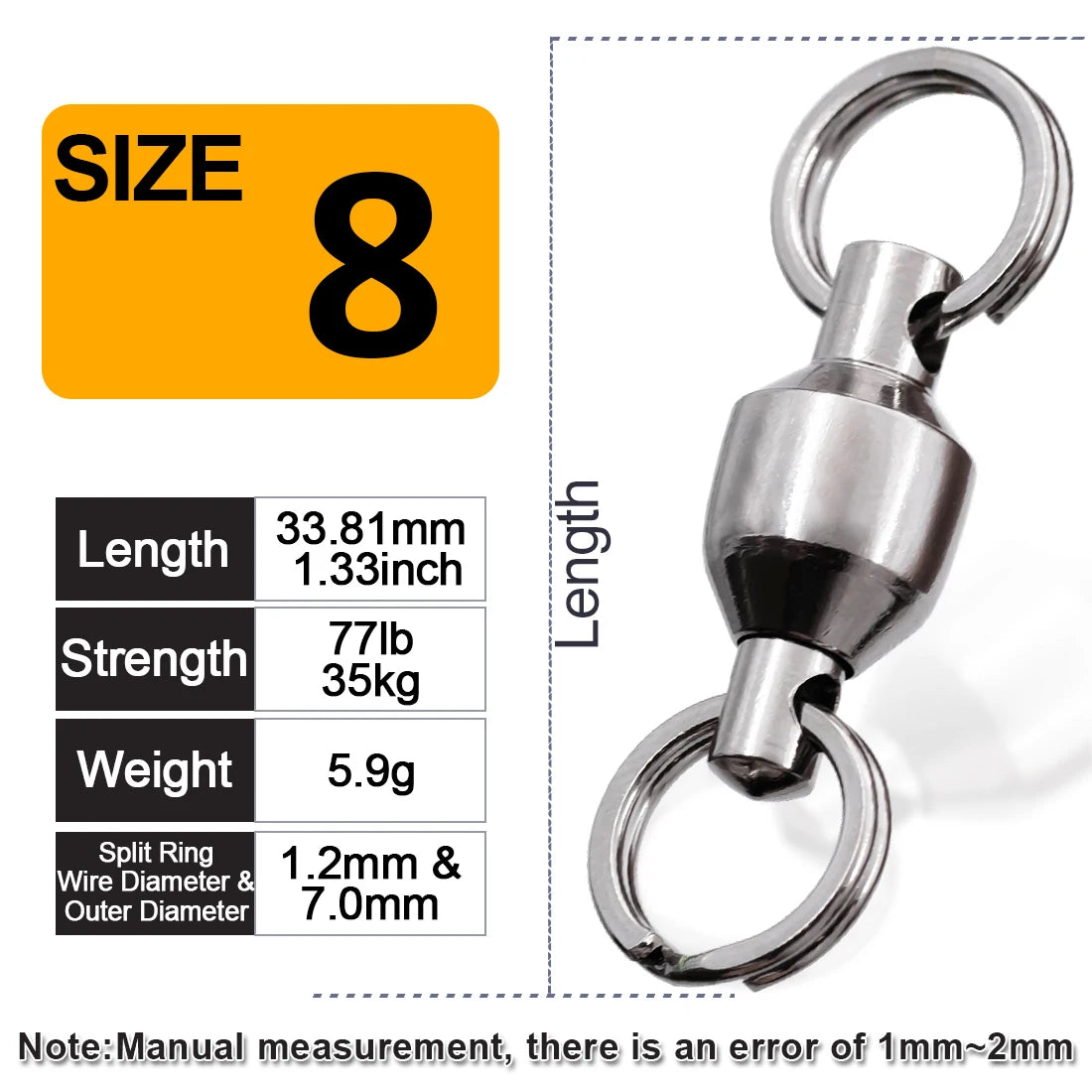 Ball Bearing Fishing Swivels – Smooth Twist-Free Rig