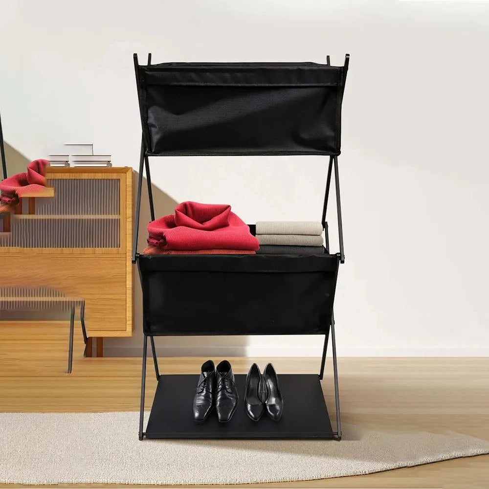 Camping Storage Rack – Foldable 3-Tier Gear Organizer