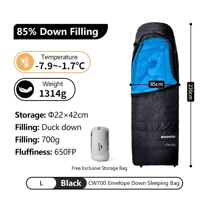 Ultralight Duck Down Sleeping Bag for Winter Warmth